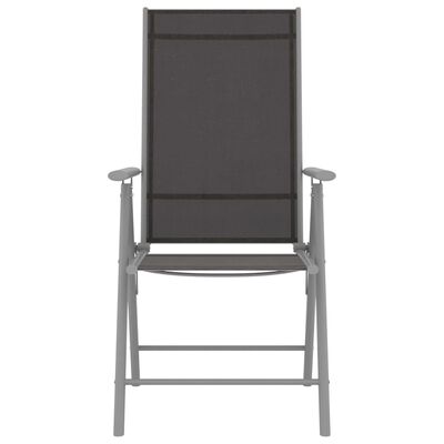 vidaXL 3-tlg. Bistro-Set Aluminium und Textilene Silbern