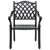 vidaXL Garten Essgruppe 5 pcs Schwarz Aluminium