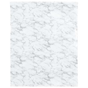 vidaXL M&ouml;belfolie Selbstklebend Marmorwei&szlig; 90x500 cm PVC