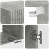 vidaXL TV-Schrankset 8 pcs Beton Grau Holzwerkstoff