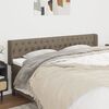 vidaXL Kopfteil mit Ohren Taupe 203x16x78/88 cm Stoff