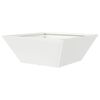 vidaXL Garten-Pflanzgef&auml;&szlig; Wei&szlig; 40 x 40 x 15 cm Kaltgewalzter Stahl