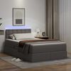 vidaXL Bett mit Stauraum und LED mit LED Grau 120 x 200 cm Kunstleder