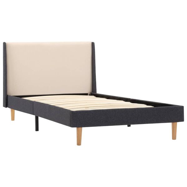 vidaXL Bettgestell Creme Stoff 100&times;200 cm