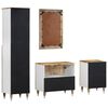 vidaXL 4-tlg. Badm&ouml;bel-Set Massivholz Mango