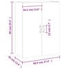 vidaXL Wandschrank Wei&szlig; 69,5x34x90 cm
