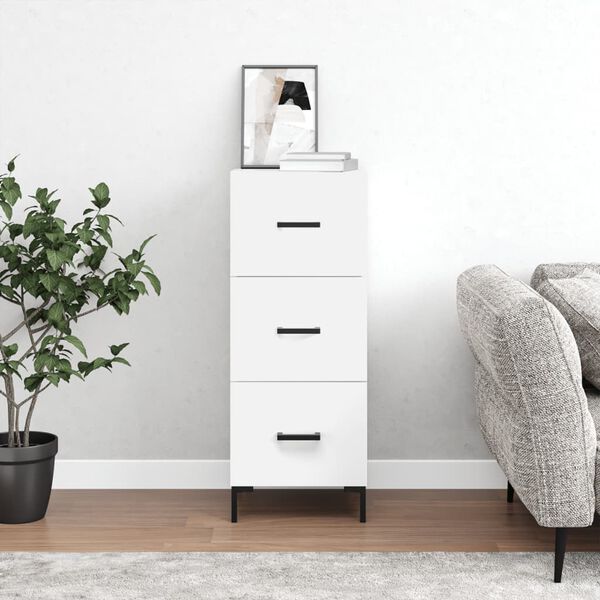 vidaXL Sideboard Wei&szlig; 34,5x34x90 cm Holzwerkstoff
