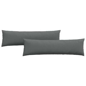 vidaXL Sofakissen 2 pcs Dunkelgrau 145 x 40 cm Stoff