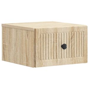 vidaXL Wandmontierter Nachttisch Sonoma-Eiche 33 x 34,5 x 20 cm
