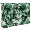 vidaXL Sofakissen f&uuml;r drau&szlig;en 2 pcs Blattmuster Polyester