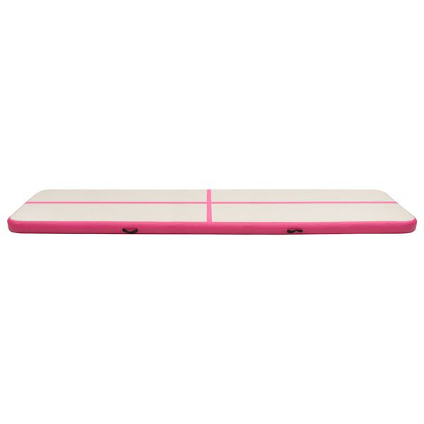 vidaXL Aufblasbare Gymnastikmatte mit Pumpe 600x100x20 cm PVC Rosa