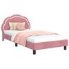 vidaXL Kinderbettgestell mit Kopfteil Rosa 80 x 200 cm Samt