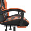 vidaXL Gaming-Stuhl mit Fu&szlig;st&uuml;tze Drehbar Schwarz & Orange Kunstleder