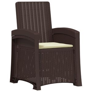 vidaXL Liegesessel Garten Rattan-Optik Braun und Creme PP