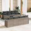 vidaXL Gartensofa-set Grau 55 x 55 x 37 cm Poly-Rattan