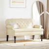 vidaXL Chesterfield Bank Creme 119,5 x 64,5 x 75 cm Kunstleder