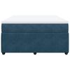 vidaXL Boxspringbett mit Matratze Dunkelblau 140x190 cm Samt