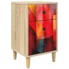 vidaXL Nachttisch HEESCH Sonoma-Eiche 36 x 33 x 60 cm Holzwerkstoff