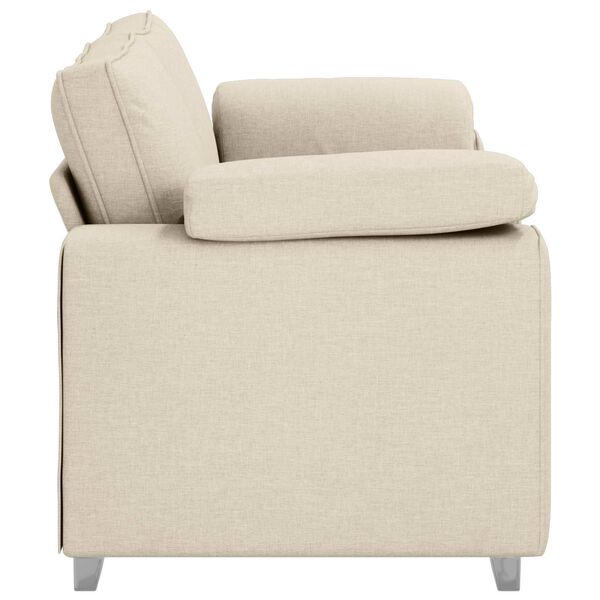 vidaXL Sofa Beige 180 x 77 x 82 cm Leinenmischgewebe