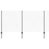 vidaXL Maschendrahtzaun mit Pfosten 25 x 1,2 m PVC-beschichteter Stahl