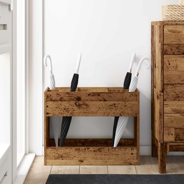 vidaXL Sonnenschirmhalter Altholz 65 x 24 x 50 cm Holzwerkstoff