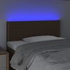 vidaXL LED Kopfteil Dunkelbraun 80x5x78/88 cm Stoff