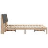 vidaXL Bettrahmen mit Kopfteil Braun 135 x 190 cm Massives Kiefernholz