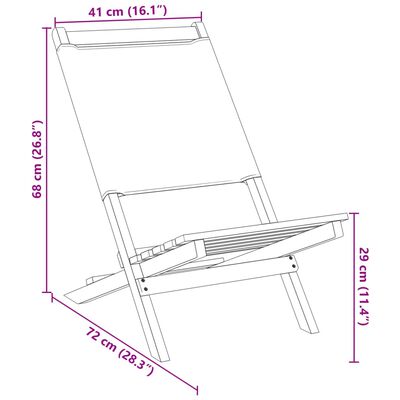 vidaXL Gartenstühle 2 Stk. Beige Massivholz Akazie & Stoff