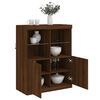 vidaXL Sideboard mit LED-Leuchten Braun Eichen-Optik 81x37x100 cm