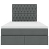 vidaXL Bett mit Stauraum und LED Dunkelgrau 120 x 190 cm Polyester