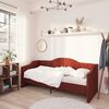 vidaXL Tagesbett USB Weinrot Stoff 90x200 cm