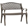 vidaXL Gartenbank 102 cm Aluminiumguss Bronzen
