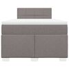 vidaXL Boxspringbett mit Matratze Taupe 120x190 cm Stoff