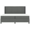 vidaXL LED Boxspringbett mit Matratze Dunkelgrau 200 x 200 cm Stoff