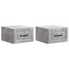 vidaXL Wandmontierter Nachttisch 2 stk. Betongrau 34,5 x 33 x 20 cm