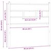 vidaXL Ersatz-Kopfteil Sonoma-Eiche 90 cm Eisen und Holzwerkstoff
