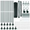 vidaXL Zaun mit Pfosten Gr&uuml;n 0,8 x 25 m Stahl und PVC