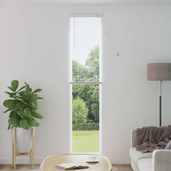 vidaXL Venetianer Jalousie Verstellbar Wei&szlig; 213 x 60 cm PVC
