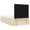 vidaXL Ottoman-Bett mit Matratze Creme 120x190 cm Stoff