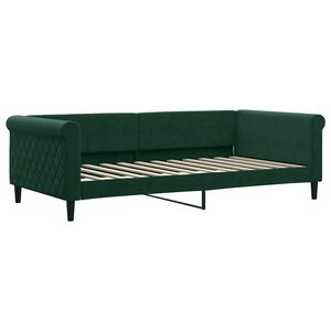 vidaXL Tagesbett Dunkelgr&uuml;n 100x200 cm Samt