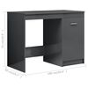 vidaXL Schreibtisch Hochglanz-Grau 100x50x76 cm Holzwerkstoff
