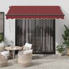 vidaXL Markise Automatisch mit LEDs Weinrot 350x250 cm