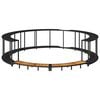 vidaXL Whirlpool-Umrandung mit Stauraum Holztreppe Schwarz Poly Rattan