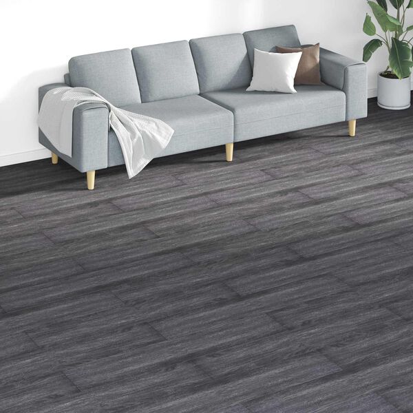 vidaXL Bodenplanken 18 pcs Schwarz und Wei&szlig; 5,26 m&sup2; PVC