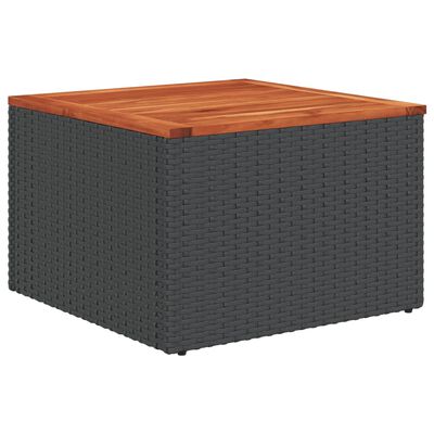 vidaXL 11-tlg. Garten-Sofagarnitur mit Kissen Schwarz Poly Rattan