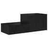 vidaXL Aufbewahrungsschrank 2 pcs Schwarz Eichen-Optik