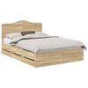 vidaXL Bettrahmen Sonoma-Eiche 150 x 200 cm Ingenieurs Holz