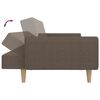 vidaXL Schlafsofa 2-Sitzer Taupe Stoff