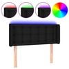 vidaXL LED Kopfteil Schwarz 93x16x78/88 cm Stoff
