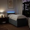 vidaXL Boxspringbett mit Matratze Dunkelgrau 80x200 cm Stoff